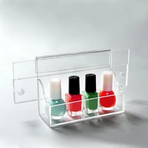 3 Tier Wall Mounted Clear Acrylic Nail Polish Display Rack