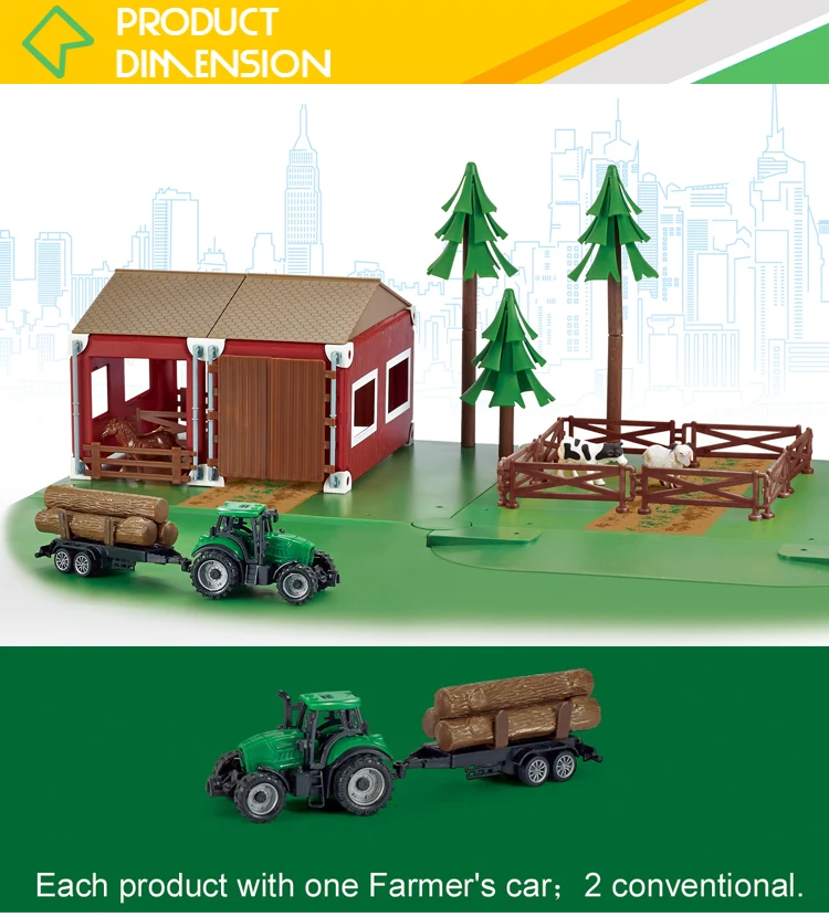 DIY Miniature House Play Plastic Animals Farm Set Toys for Kids