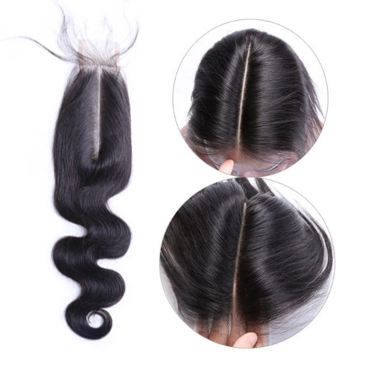 Kim K Body Wave Closure 2x6 4x413x4Lace Closure Deep Middle Part 100% Human  Hair Natural Color Remy Closure 6-18inch