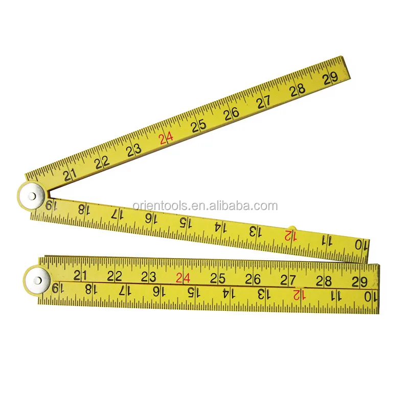 3m Long Ruler Wood Folding Ruler - 1M, 2M, 3M Lengths in Beech & Birch with mm/Inch ...