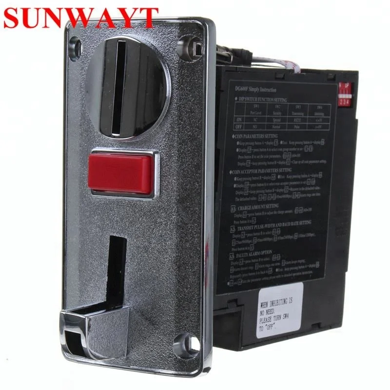 DG600F Multi Programmable Coin Acceptor with 6 Different Kind Coins for Washing Machine Electronic Vending Machine Coin Selector