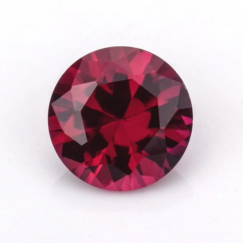 Synthetic Diamond Corundum 8# Color 6MM Round Brilliant Cut Ruby