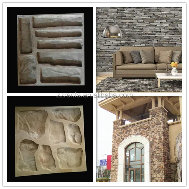 China Hot Sell Silicone Artificial Stone Mold Rubber Wall Texture Natural Stone Mould Modern Villa Durable Corrosion-Resistant