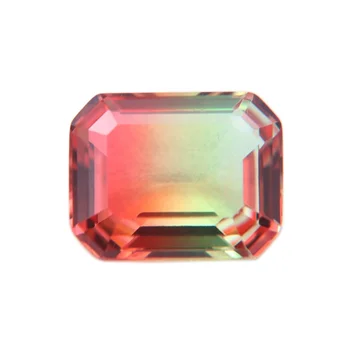 Whoselar Radiant Synthetic Glass Tourmaline Double Color Stones