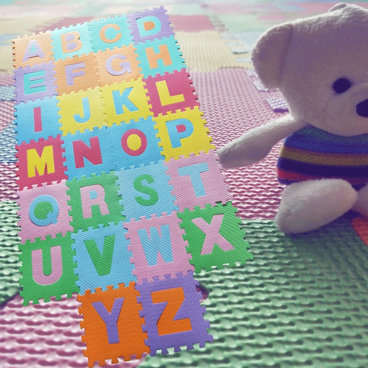 Alphabet And Numbers Eva Foam Baby Play Mat,Play Mats Babies,Inter