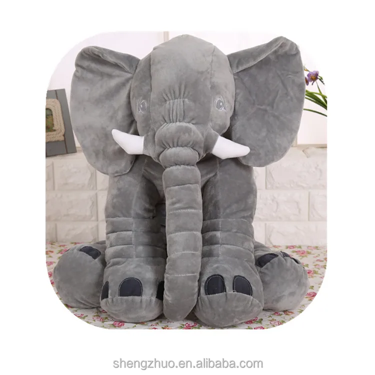 Custom Big Stuffed Animal Plush Elephant with Long Nose Kids Gift Promotional Elephant Plush Toy