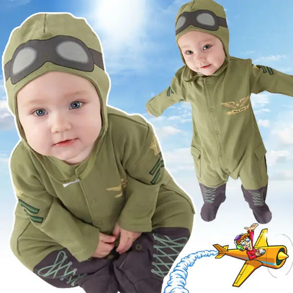 новый симпатичный великолепный пилот ребенка младенческой костюм kigu kk277 бесплатная доставка