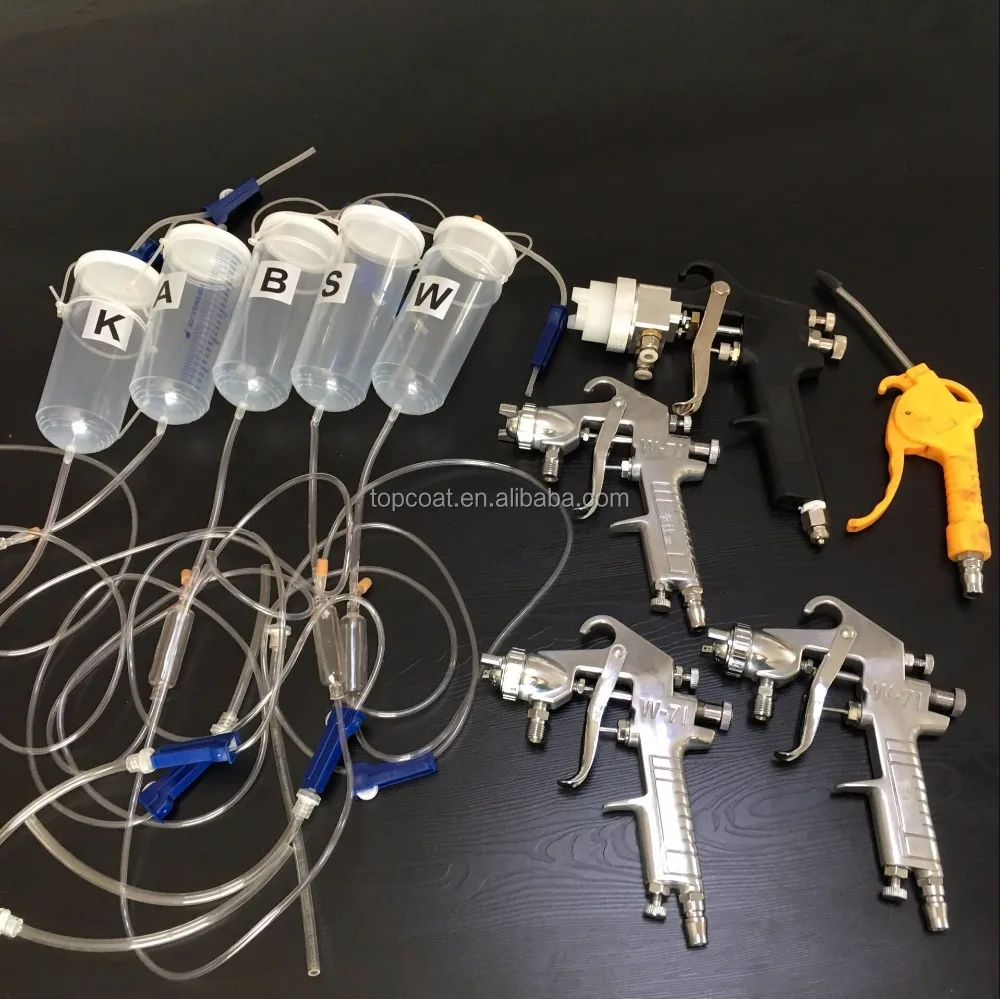 Формула распылителя хромированной краски с покрытием, набор пистолетов для распыления краски
