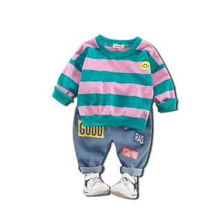 New Style 2pcs Autumn Boutique New Born  Infant Children Clothing Sets with Good Price