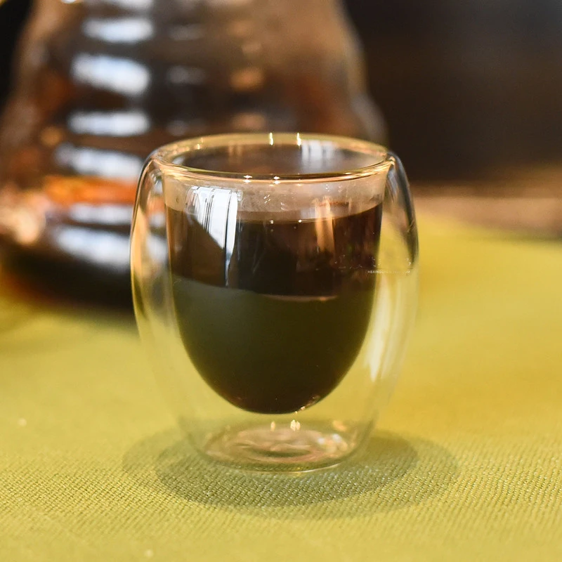 Glass Coffee Cup Heat Resistant Double Wall Glass Cappuccino Latte Cup Mug Handmade Double Wall