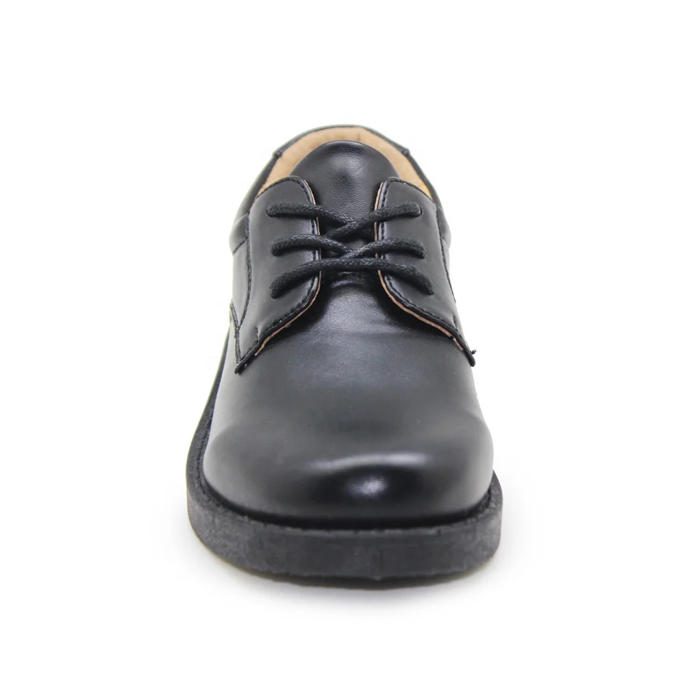 Студентов стиль, экокожа (полиуретан), кожаные модельные туфли черная официальная Детская школьная обувь для мальчиков