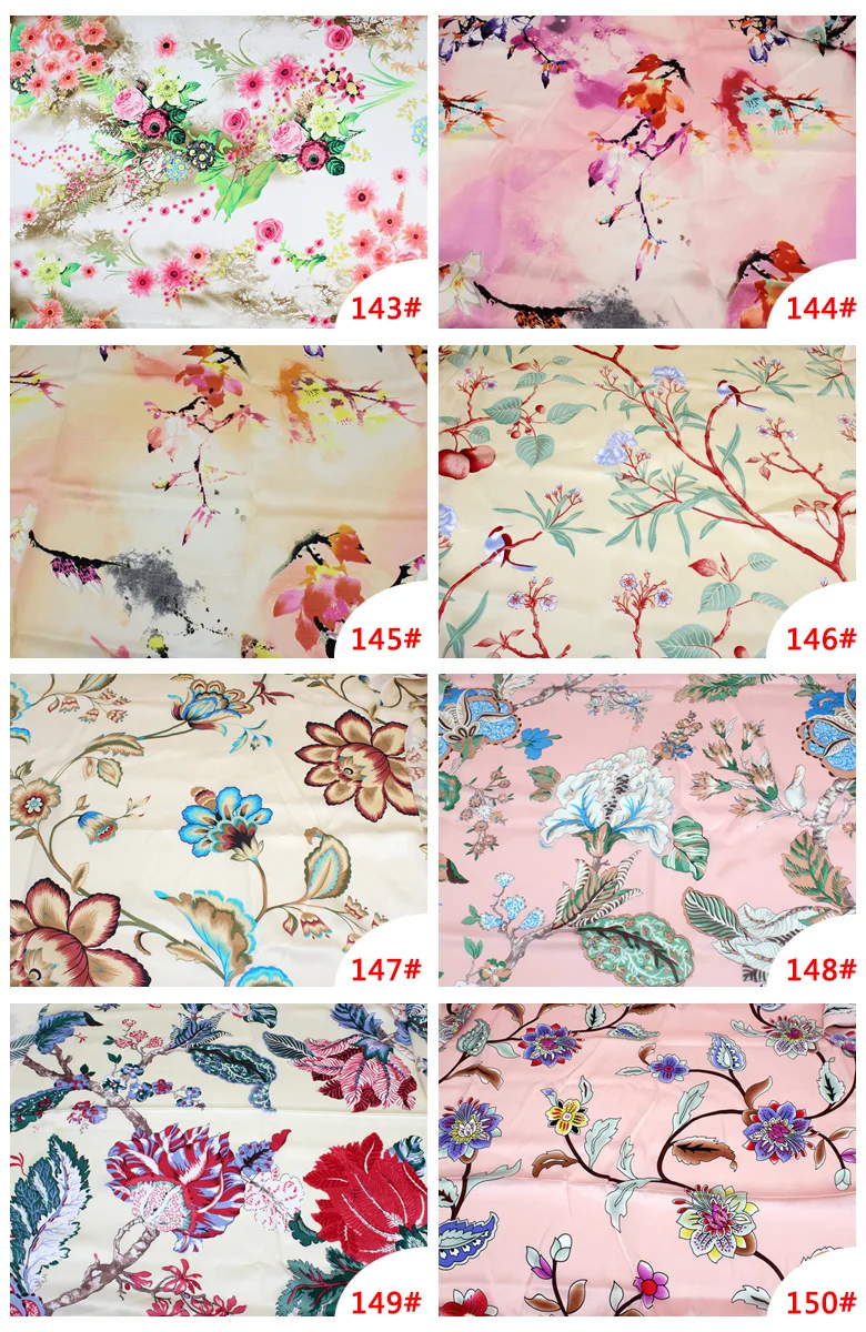 Custom Printed Label Real Mulberry Silk Fabric Natural Silk Fabric for Clothes