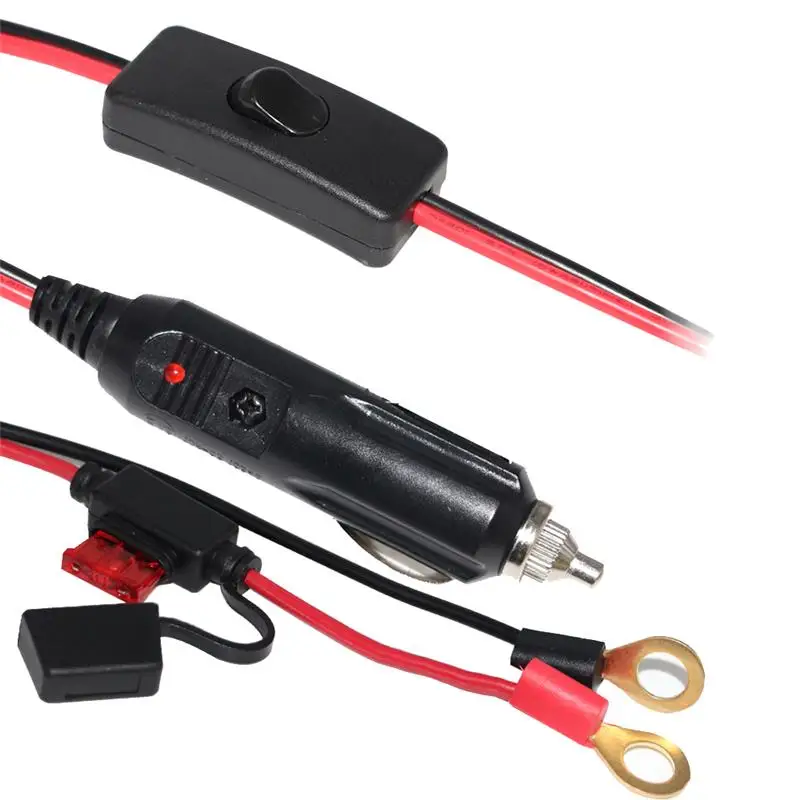 1.5M Long DC 24V Power Supply Cable Car cigar lighter socket plug For GPS Car Converter Cable 19