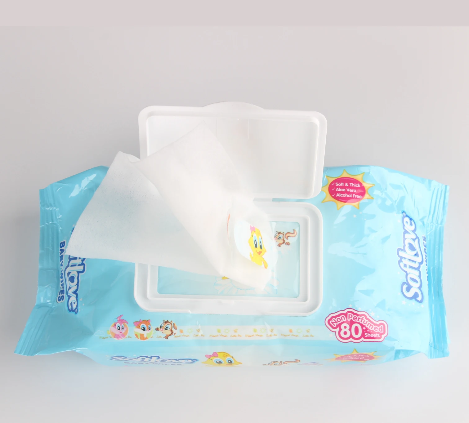 Softlove Baby Cotton Wet Wipes Sensitive Newborn Biodegradable