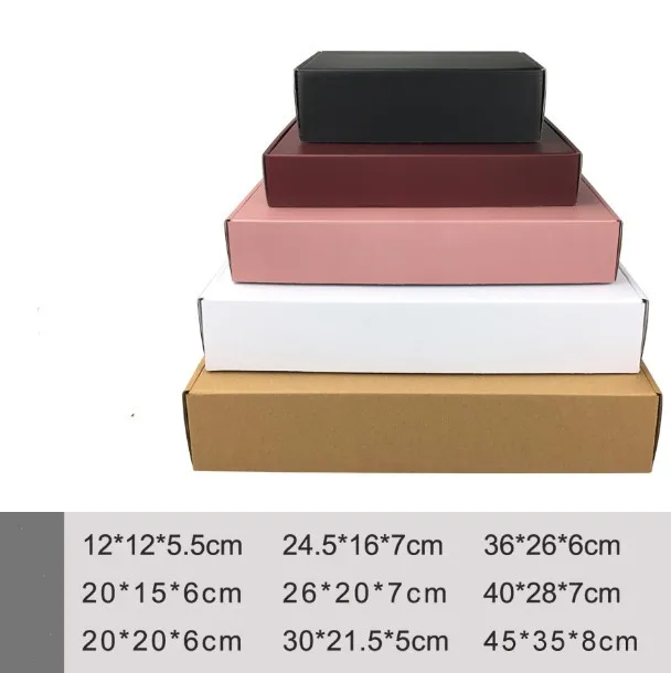 
Напечатанные на заказ гофрированные коробки для одежды и телефона, черные картонные коробки 