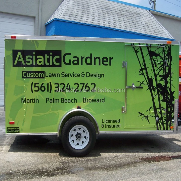 Устойчивая к ультрафиолетовому излучению глянцевая виниловая пленка с принтом логотипа на заказ для