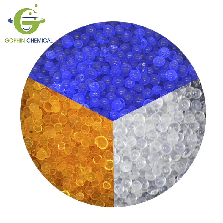 The difference between colorless silica gel desiccant and blue