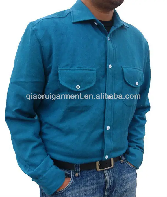 blue pocket shirt