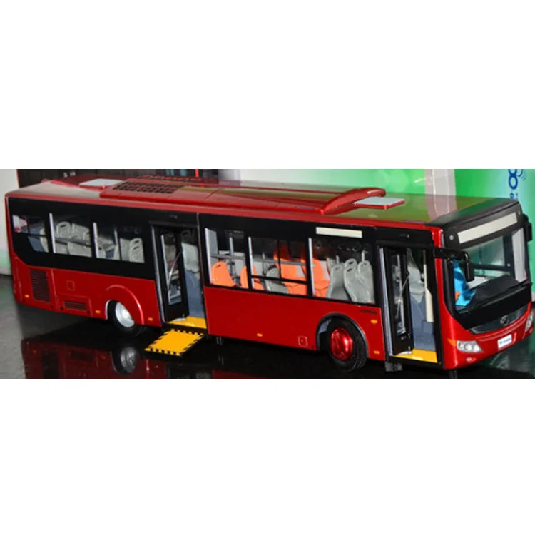 Diecast 1:32 Scale model Classic Bus Tampo print pull back and go action Red