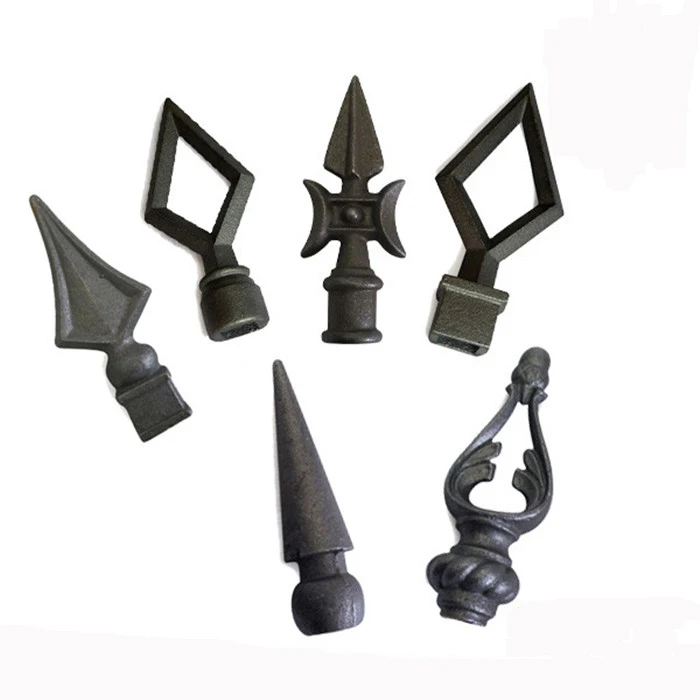 槍先　鉄 装飾用鍛造鉄製スピアトップ 12mm/14mm/16mm穴対応・モダンデザイン