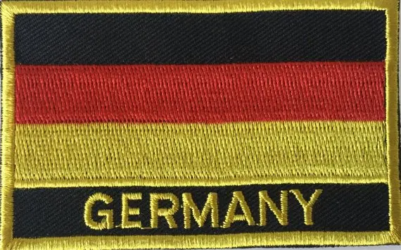 OEM Custom Germany Flag Patch Iron on Arm Embroidered Patches for Clothing