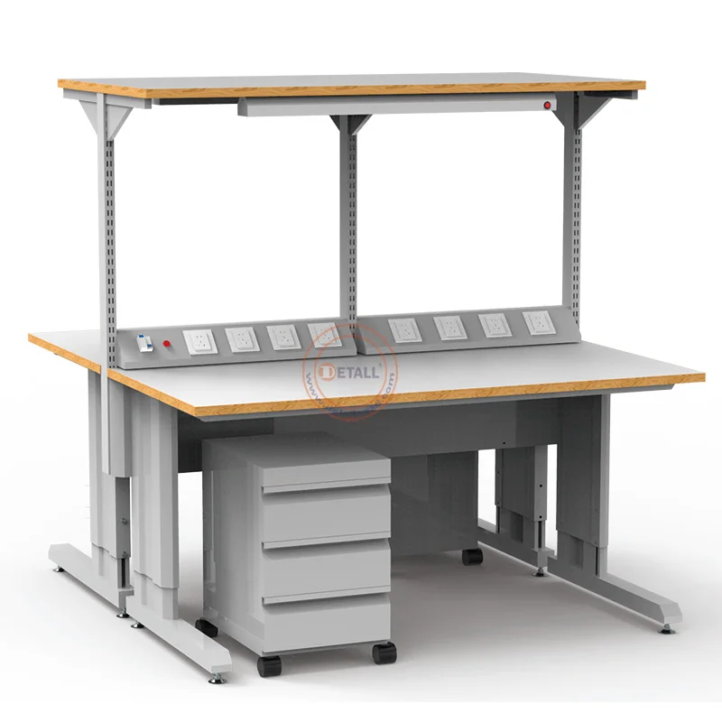 Detall Esd test Workshop Lab Mobile 10ft Metal Electronic Industry Workstation Table Work Bench