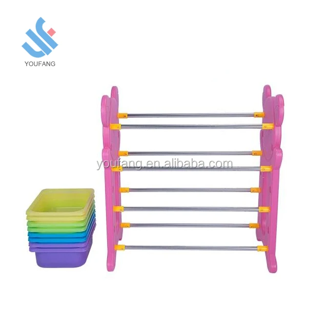 YF-04026 Высококачественная детская комната, шкафчик для хранения игрушек, Дошкольная мебель, Многофункциональная Пластиковая Полка для хранения игрушек