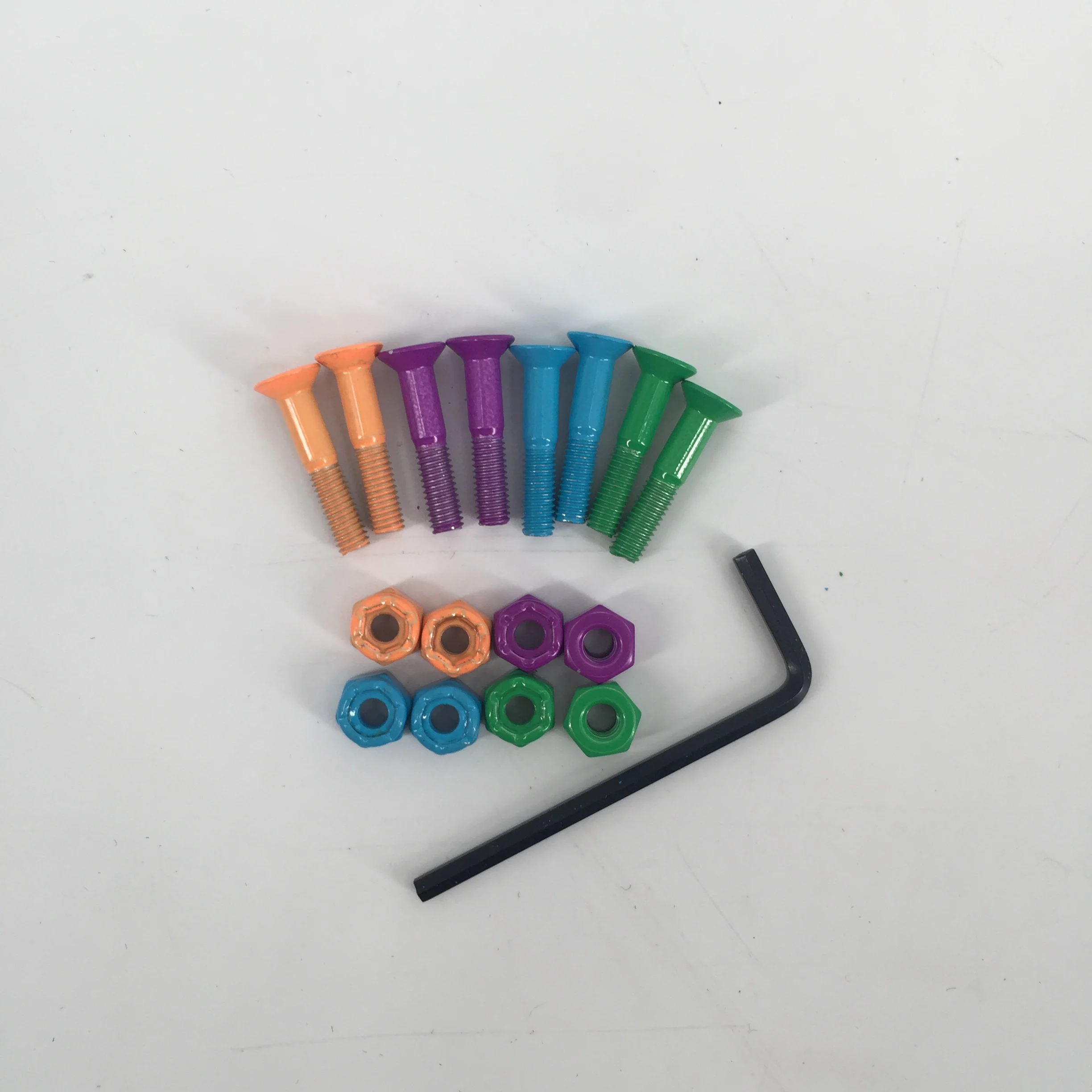 Multi Color Skateboard Mounting Screws For Skate Board Deck Bolts And