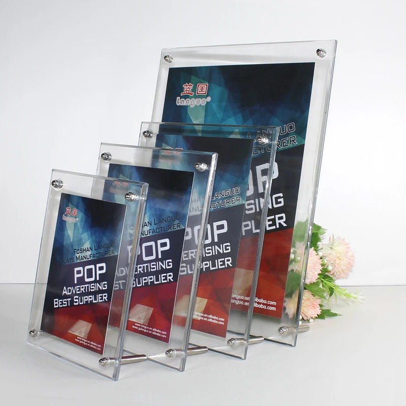 Custom A4 A5 A6 Sizes Acrylic Picture/photo Frame Display Holder Photo