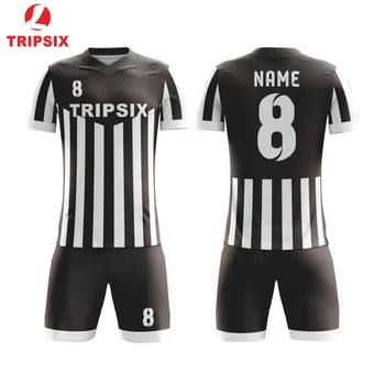 Wholesale Sublimation Printing Thai Quality Custom Striped Soccer Jersey  Manufacturer