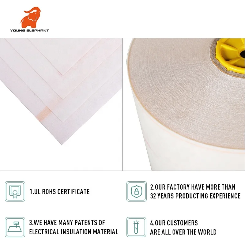 Electrical insulation materials properties two layer Nomex paper with one layer of polyester film NMN flexible laminate