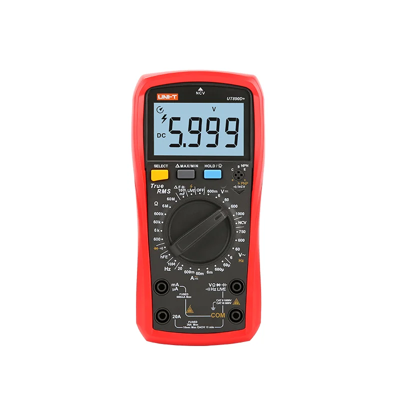 uni-t ut890d multimetro digitale tester vero rms ac dc voltmetro 100mf  capacità misuratore di temperatura strumento elettricista