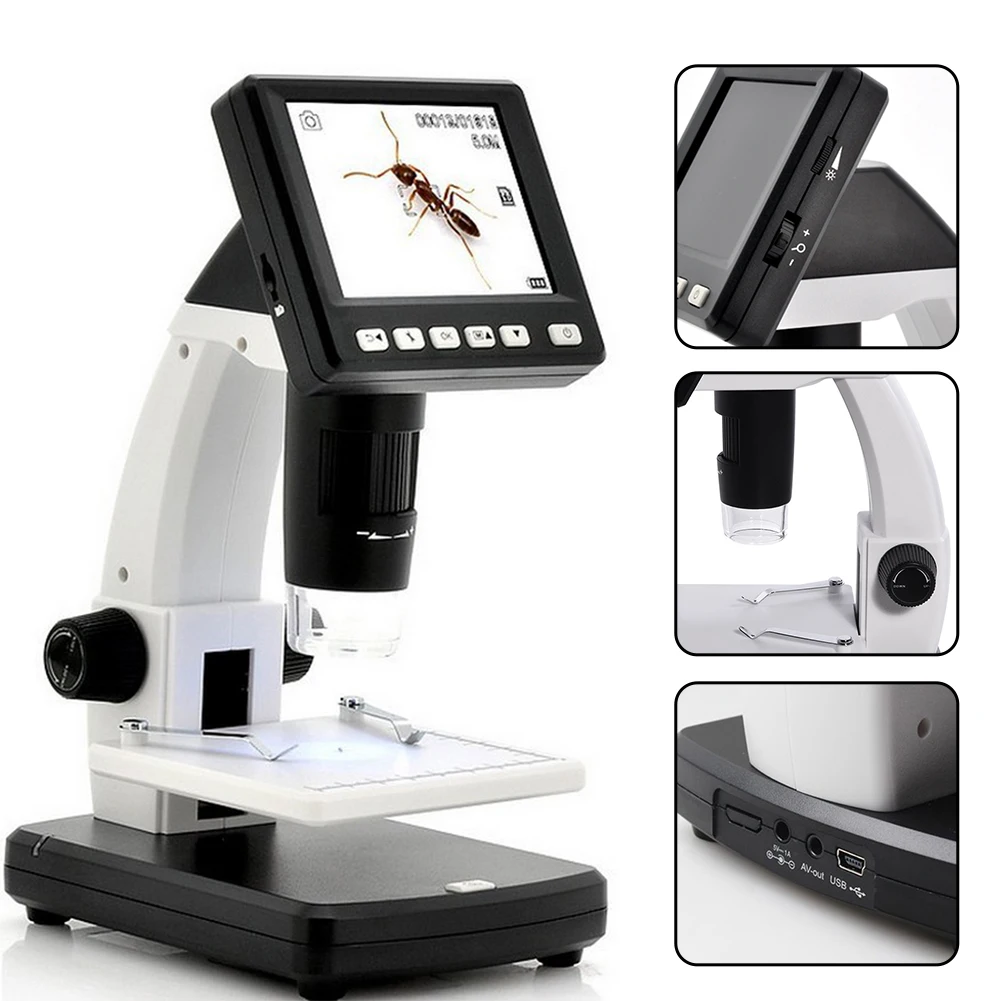 USB Elektronische Microscoop Draad 500X Draagbaar Hoge Presision Digitaal Vergrootglas 8 LED-verlichting voor Laptop Computer met Scherpstelaanpassing 0-40 MM