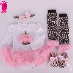 2021 infant 3pcs clothes sets christmas tutu rompers baby girl christening gowns birthday jumpsuit costumes Floral dress