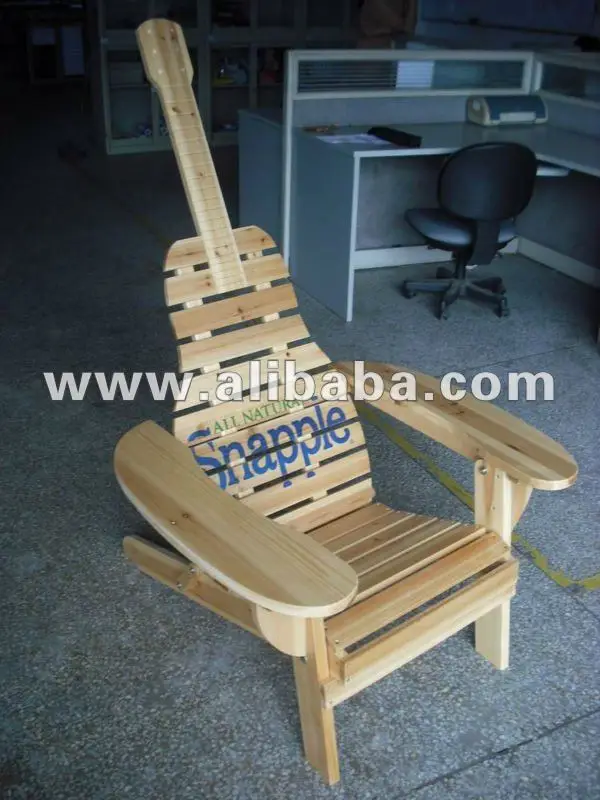 chaise de guitare en bois sapin