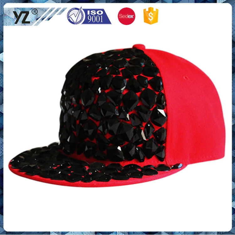 New Arrive Fashion Black Diamond Hip-Hop Snapback Caps 3D