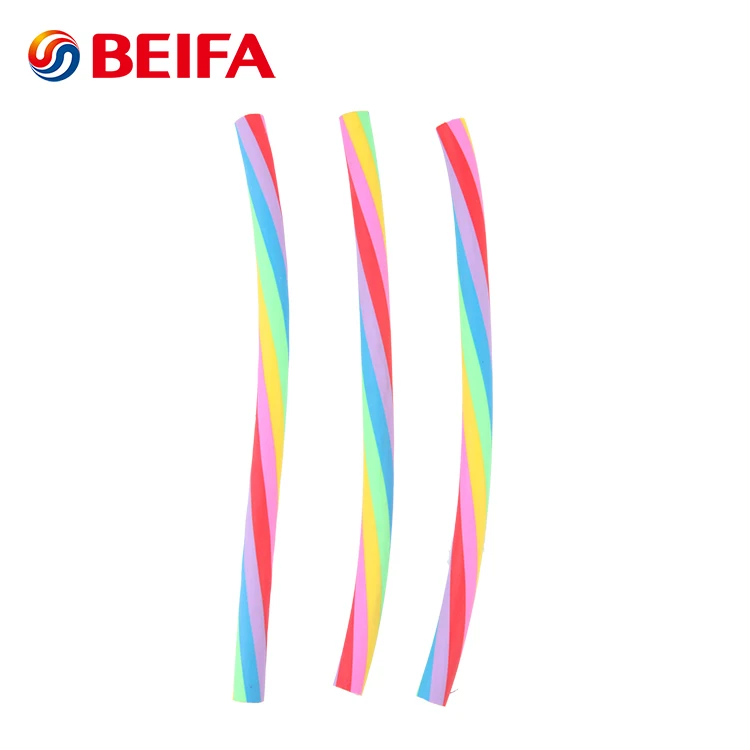 Beifa Brand RB0028 Rainbow Color Round Shape Custom Rubber Pencil Eraser