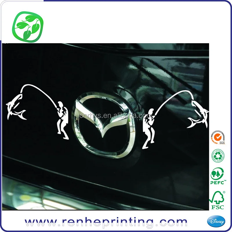 Переводные высекальные автомобильные наклейки Go fishing для окон автомобиля