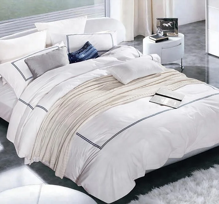 4 Piece Single Double Queen King Hotel Bed Sheet 100 Cotton