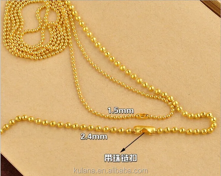 2.4mm thickness stainless steel ball chain