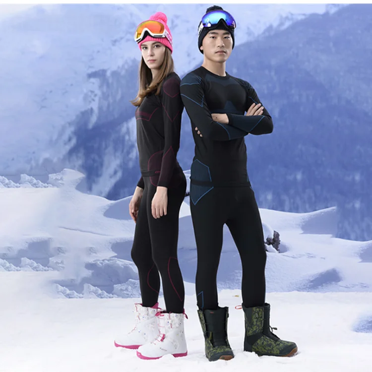 
 Зимнее уличное функциональное термобелье для катания на лыжах, бесшовное нижнее белье, длинные кальсоны для женщин и мужчин  