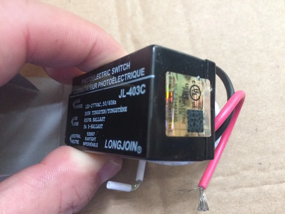 Fotocellula Interruttore Crepuscolare – Sensore Luce Da Esterno 120V-277V – Fotoelettrico Con Ritardo 12 Secondi