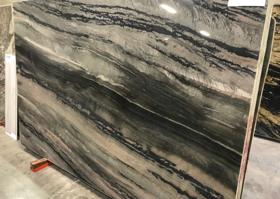 Brazil Galapagos Quartzite Slab  Luxury Green Granite Slab Tile for Table Top