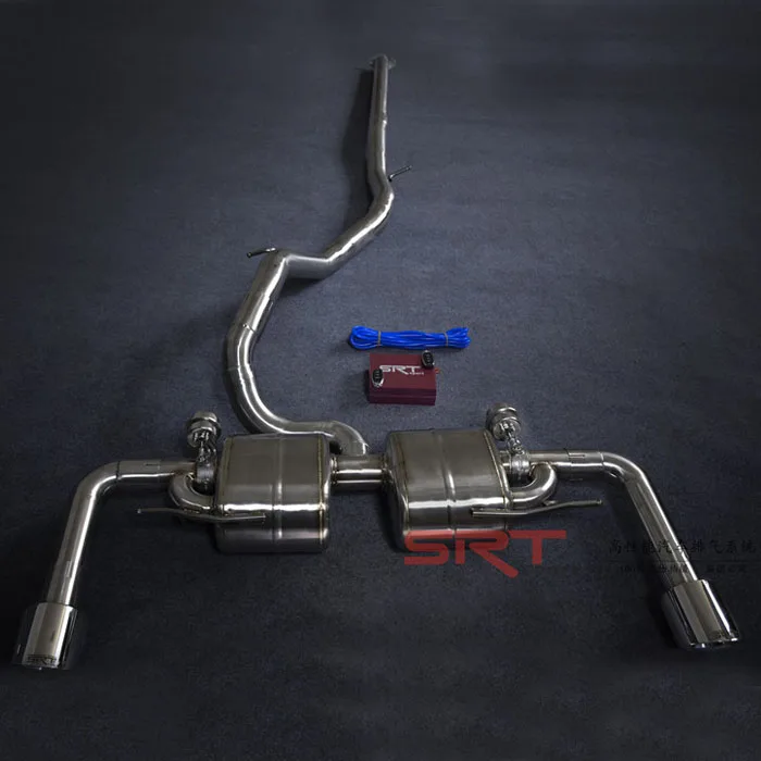 Exhaust System for Volvo V60 S60L X760  Downpipe with Catalytic Cat Back with Valve Control Stainless Steel Material with 4 Tips