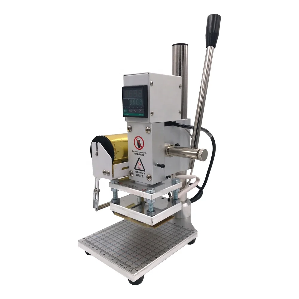 High Relief Digital Desktop Leather Logo Engraving Heat Embossing Printing Hot Stamping Machine