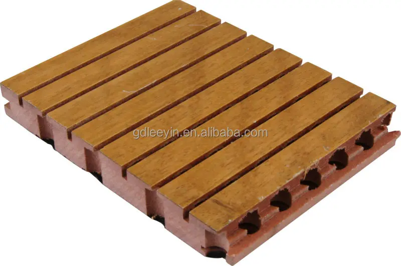 Interior Sound Absorption MDF Board Acoustic Wall Panel Wooden Grooved Acoustic Panel