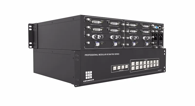 Cctv Video Matrix 8x8 16x16 32x32 72x72 Modular 4k 30hz Seamless Hdbaset SDI VGA Video hdmi matrix Switcher Over Cat6