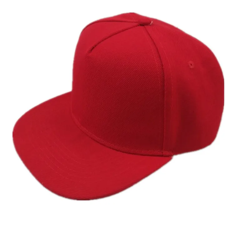 BSCI Audit red blank 5-panel flat brim visor hat