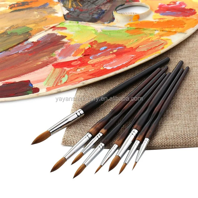 china manufacturer artist paintbrush sets kolinsky