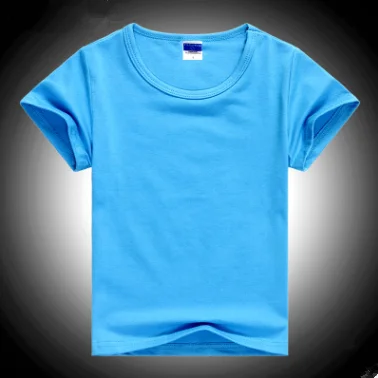 
Лидер продаж на заказ, низкая цена, простые чистые детские футболки из 100% хлопка с коротким рукавом 